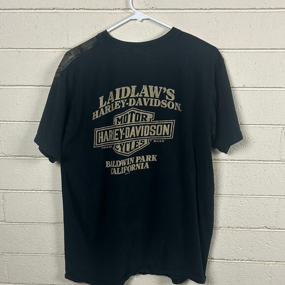 Harley-Davidson Baldwin Park California Black Tee size M - Picture 2 of 8